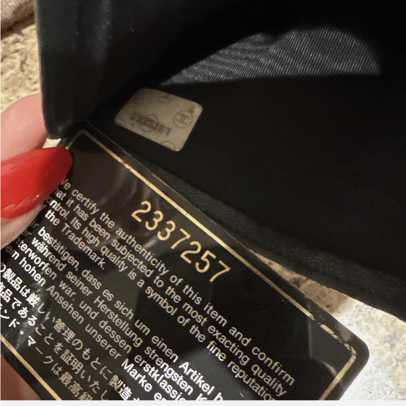 Chanel Black Leather Diamond Stitch Long Bifold Wallet - Authentic - Picture 10 of 11